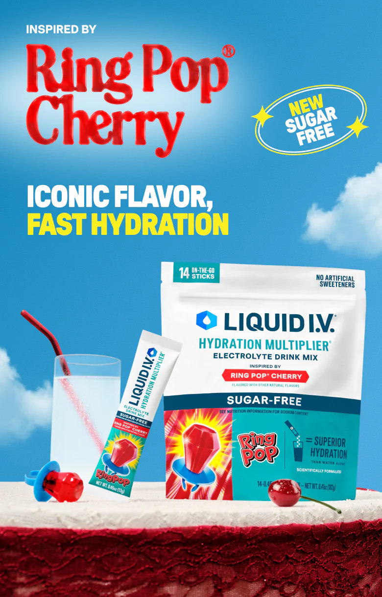 Ring Pop® Cherry Hydration Multiplier® Sugar-Free - Simple Fresh Fit Pack
